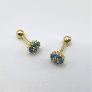 925 Sterling Silver Flower Stud Earrings